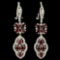 18K Gold 4.15ct Ruby & 1.27ctw Diamond Earrings