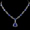 18K Gold 15.47ct Tanzanite & 2.37ctw Diamond Neckl