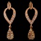 14K Rose Gold 0.67ctw Fancy Color Diamond Earrings