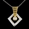 14K TT Gold 0.21ct Diamond Pendant