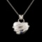 14K Gold 0.04ct Sapphire & 0.42ctw Diamond Pendant