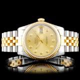 Rolex DateJust YG/SS Diamond 36mm Wristwatch