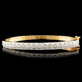 14K Gold 1.95ctw Diamond Bangle