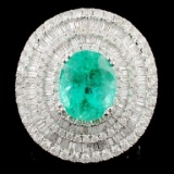 18K Gold 4.58ct Emerald & 3.22ctw Diamond Ring