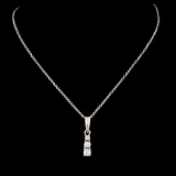 14K Gold 0.22ctw Diamond Pendant