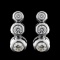 14K White Gold 0.50ctw Diamond Earrings