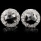 14K White Gold 1.17ctw Fancy Color Diamond Earring