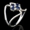 18K White Gold 0.87ct Sapphire & 0.32ctw Diamond R