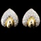 14K TT Gold 1.58ctw Diamond Earrings
