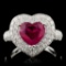 18K White Gold 2.38ct Ruby & 1.31ct Diamond Ring