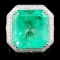 18K Gold 23.83ct Emerald & 3.98ctw Diamond Ring