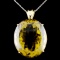 14K Gold 25.0ct Citrine Pendant