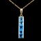 14K Gold 2.00ct Topaz Pendant