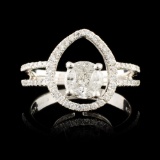 18K Gold 0.98ctw Diamond Ring