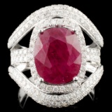 18K Gold 5.17ct Ruby & 1.95ctw Diamond Ring