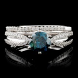 18K White Gold 1.24ctw Fancy Diamond Ring