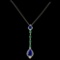 18K Gold 14.92ct Tanzanite & 0.65ctw Diamond Penda