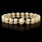 14k Gold 14.00ct Opal & 0.50ct Diamond Bracelet