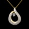 14K Gold 0.73ctw Diamond Pendant