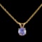 14K Gold 0.73ctw Sapphire Pendant