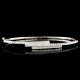 14K Gold 0.85ctw Diamond Bangle