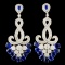 18K Gold 8.93ct Kyanite & 2.99ctw Diamond Earrings