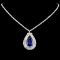 18K Gold 9.76ct Tanzanite & 5.09ctw Diamond Neckla