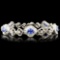 18K Gold 3.55ct Tanzanite & 4.81ctw Diamond Bracel