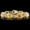 14K Gold 16.82ctw Citrine & 1.55ctw Diamond Bracel