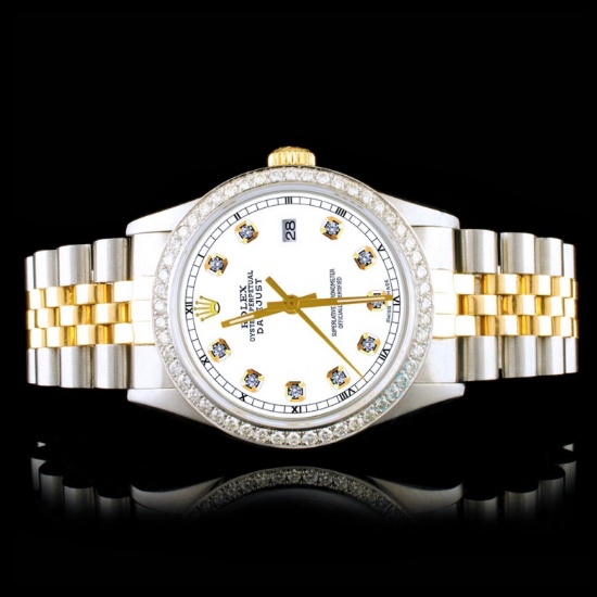 Rolex DateJust YG/SS Diamond 36mm Wristwatch