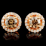 14K Gold 1.19ctw Diamond Earrings