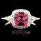 14K Gold 0.90ct Tourmaline & 0.29ctw Diamond Ring