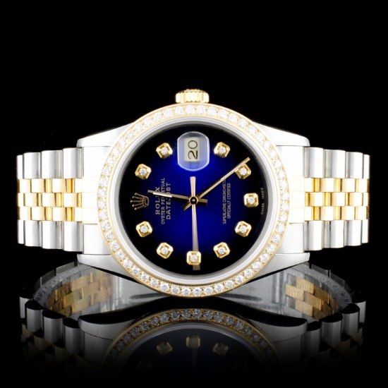 Rolex DateJust YG/SS Diamond 36mm Wristwatc