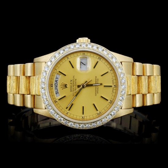 Rolex 18K YG Day-Date Diamond Gent's Watch