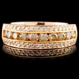 14K Gold 0.81ctw Fancy Color Diamond Ring