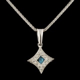 18K Gold 0.28ctw Diamond Pendant