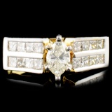 14K Gold 0.90ctw Diamond Ring