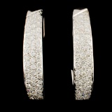 18K Gold 0.79ctw Diamond Earrings