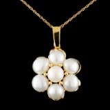 14K Gold Pearl Pendant