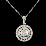 14K Gold 1.75ctw Diamond Pendant