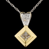 11014K Gold 0.18ctw Diamond Pendant