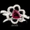 18K Gold 0.76ct Ruby & 0.27ctw Diamond Ring