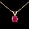 14K Gold 1.00ct Ruby Pendant