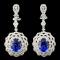 18K Gold 5.18ct Tanzanite & 3.32ctw Diamond Earrin