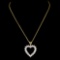 14K Gold 0.53ctw Diamond Pendant