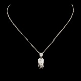 14K Gold 0.27ctw Diamond Pendant