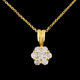 18K Gold 0.70ctw Diamond Pendant