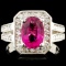 14K Gold 2.5ct Tourmaline & 0.76ctw Diamond Ring