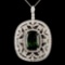 18K Gold 15.19ct Tourmaline & 4.32ctw Diamond Pend