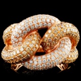 14K Gold 2.75ctw Fancy Color Diamond Ring